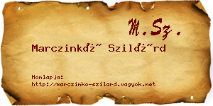 Marczinkó Szilárd névjegykártya