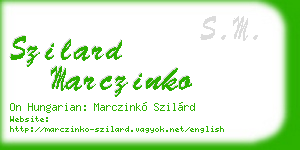 szilard marczinko business card